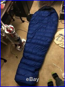 Marmot Pinnacle 15 Degree Down Sleeping Bag, Left Zip Long Free Silk Liner