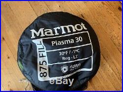 Marmot Plasma +30 Ultralight Sleeping Bag 875-fill Goose Down Size Regular