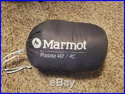 Marmot Plasma +40 900 Fill Goose Down Sleeping Bag Regular Left Zip