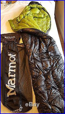 Marmot Plasma 900 Fill Power Goose Down +30°F Sleeping Bag Excellent Condition