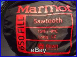 Marmot Sawtooth 15F down sleeping bag-Long