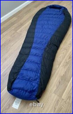 Marmot Sawtooth 15 Degree Down Sleeping Bag Backpacking Left Zip Regular Blue
