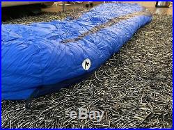Marmot Sawtooth LONG Sleeping Bag 15 F/-9 C Goose Down, Blue