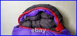 Marmot Sawtooth Long 15 Degree Goose Down Packable Sleeping Bag Purple