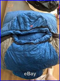 Marmot Sawtooth Long Extra Wide RH Zip, 15F, 650 Fill Down Sleeping Bag, Blue