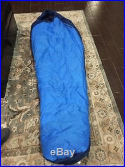 Marmot Trestles 15 Degree Down Sleeping Bag Blue Long Length Used Once