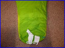 Marmot WM's Angel Fire Green 650 Down 25° RH Zip Mummy Sleeping Bag 30 x 85
