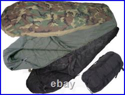 Military 4pc Modular Sleep System MSS Woodland Camo Sleeping Bag -55 Degrees