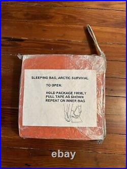 Military Sleeping Bag Arctic Survival Orange UNOPENED US ARMY