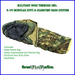 Military Usgi Tennier Inc. 4-pc Modular Bivy & Sleeping Bags System