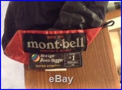 Mont Bell UL SS Down Hugger 800 #1, 15 Degree Sleeping Bag, R Zip, Fits ^ 5' 10