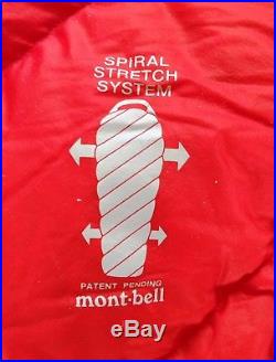 Montbell #1 Ultra Light Spiral 800 Down Hugger Sleeping Bag UL (LONG) 15 Degree