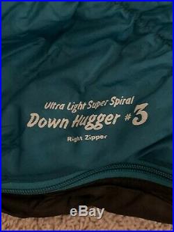 Montbell UL Super Spiral Down Hugger #3 30 Degree Down Sleeping Bag Free Ship