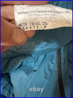 Moonstone 20 Muir Trail 800fp Goose Down Sleeping Bag Gore-Tex DryLoft LONG NICE