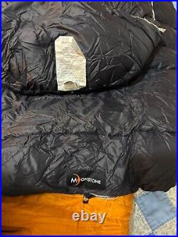Moonstone Plasma 850fp Goose Down 1/2 Zip Microfiber Sleeping Bag w Down Liner