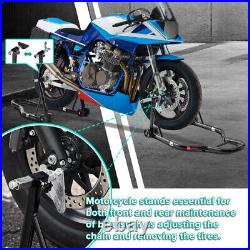 Motorcycle Stand 850LB Sport Bike Front & Rear Wheel Lift Swingarm Paddock Stand