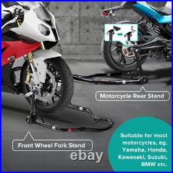 Motorcycle Stand 850LB Sport Bike Front & Rear Wheel Lift Swingarm Paddock Stand