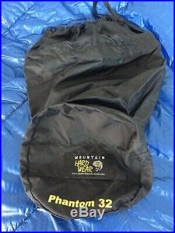 Mountain Hardware Phantom 32 Down Sleeping Bag 800 Fill Goose Light 78x32
