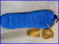 Mountain Hardwear Bishop Pass 15F Sleeping Bag, Regular, Blue, New! 650 Down