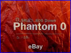 Mountain Hardwear Phantom 0 Degree 800 Fill Goose Down sleeping bag LONG/TALL