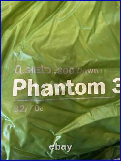 Mountain Hardwear Phantom 32F Goose Down Sleeping Bag Reg LH EUC