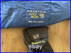 Mountain Hardwear Phantom 32 Sleeping Bag 800 Down fill Lightweight & Clean