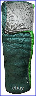 Mountain Hardwear Sleeping Bag QShield DOWN 600 Flip 35/50F (10C) Green/Gray EUC