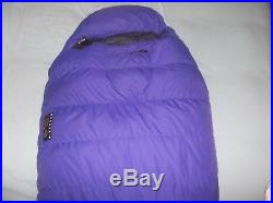 Mountain Hardwear Tioga GOOSE Down Sleeping Bag Purple Regular Winter Expedition