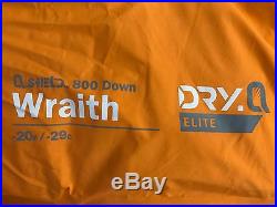 Mountain Hardwear Wraith -20F degree mountaineering sleeping bag R with RH zipper