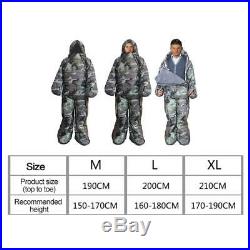Mummy Style Wearable Sleeping Bag Warming For Walking Camping Outdoor Hiking