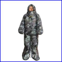 Mummy Style Wearable Sleeping Bag Warming For Walking Camping Outdoor Hiking