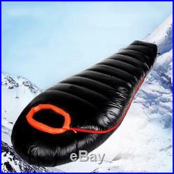 Mummy White Duck Down Thermal Single Sleeping Bag Winter Outdoor Camping Hiking