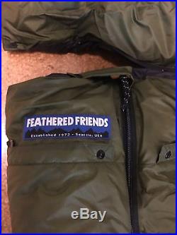 NEW! 2016 Feathered Friends Penguin 20F 6'6 Long + Hood 900+ Down
