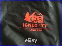NEW 2019 REI Co-op Igneo 17 Sleeping Bag MENS LONG WIDE