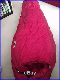 NEW Marmot CWM Sleeping Bag -40F/ -40C, 800 Fill Goose Down, Regular size