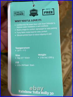 NEW Marmot Rainbow Yolla Bolly 30° Sleeping Bag Lightweight 650-fill down