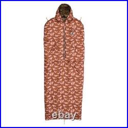 NEW Poler Napsack Reversible Sleeping Bag M Furry Orange & Brown Camp Vibes RARE