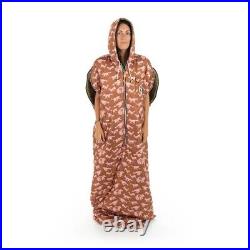 NEW Poler Napsack Reversible Sleeping Bag M Furry Orange & Brown Camp Vibes RARE
