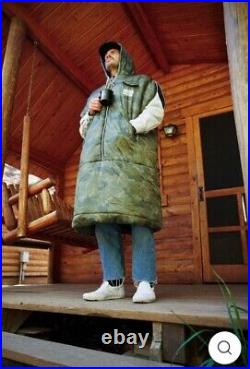 NEW Poler Napsack Reversible Sleeping Bag Suit M Furry Camo & Black Camp Vibes