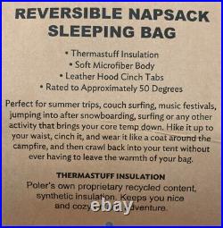 NEW Poler Napsack Reversible Sleeping Bag Suit S Sunset Orange Camp Vibes RARE