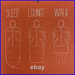 NEW Poler Napsack Reversible Sleeping Bag Suit S Sunset Orange Camp Vibes RARE
