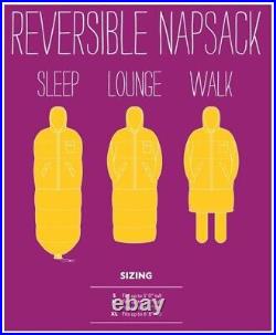 NEW Poler Napsack Reversible Sleeping Bag XL 1990 Neon Ski Snow Camp Vibes RARE