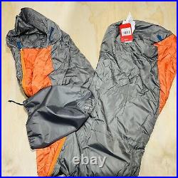NEW Regular The North Face Wasatch 55 Sleeping Bag Right Hand Gray Orange