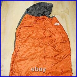 NEW Regular The North Face Wasatch 55 Sleeping Bag Right Hand Gray Orange