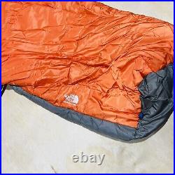 NEW Regular The North Face Wasatch 55 Sleeping Bag Right Hand Gray Orange