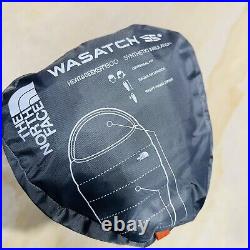 NEW Regular The North Face Wasatch 55 Sleeping Bag Right Hand Gray Orange