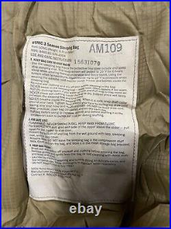 NEW USMC 3 Season Sleeping Bag Size LONG Reversible Marine Corps USGI