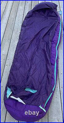 NWT! Big Agnes Ethel Women's 0 Degree Down Sleeping Bag Regular Right Zip Purple