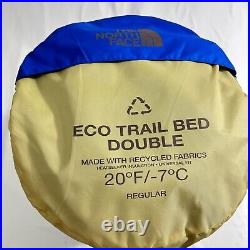 NWT North Face Eco Trail Double 2 Person 20F / -7C Sleeping Bag Regular RH Blue