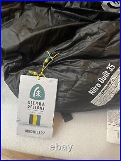 NWT Sierra Designs Nitro Quilt 35 Ultralight Sleeping Bag 800 Fill DriDown Reg